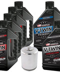 V Twin Complete Engine Oil Change Kit For Harley Davidson Twin Cam Bikes 6 Quart Full Synthetic 20W50 Oil Included
