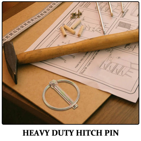 Lynch Pin Kit 20 Pieces Beefy High Strength Carbon Steel Golden Assortment For Trailers Universal Fit Locking Pins With Rings And Cotter Pins Durable Trailer Hitch Hardware heavy duty hitch pin with ring on assembly instructions