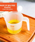 Two Cup Measuring Cup With Clear Ounces And Milliliters Markings For Liquid And Dry Ingredients Durable Polypropylene Kitchen Tool
