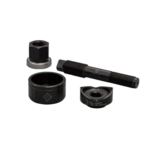 Two And One Half Inch Manual Knockout Set Replaces 738BB For Electric Pros With Laser Markings And Alignment Guides, black finish