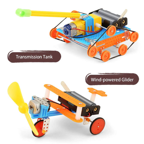 Five In One Robotics Kit For Kids Aged 8 To 12 Build Obstacle Avoidance Robot Solar Powered Car Tank Wind Powered Car And Glider
