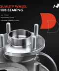 Plug And Play Front Right Steering Knuckle And Wheel Bearing Hub Assembly For Ford Focus 2000 2001 2002 2003 2004 Passenger Side Direct Fit Replacement ABS And Non ABS Compatible product image