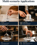 Slick Automatic Glass Rinser Head Powered By Standard Faucet Pressure For Quick Hands Free Cup Cleaning Heavy Duty Sink Attachment, versatile use in kitchens and bars.