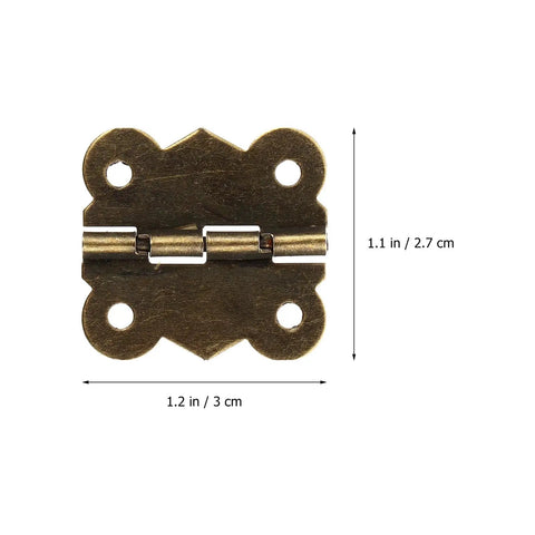 Antique Bronze Iron Cabinet Hinges For Small Cabinets Retro Style Door Hardware Built Tough For DIY Furniture Projects Easy Install