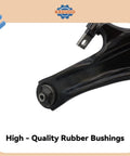 Front Lower Control Arm With Ball Joints Replacement for Nissan Rogue 2.5L 2008-2015 close-up view with rubber bushings