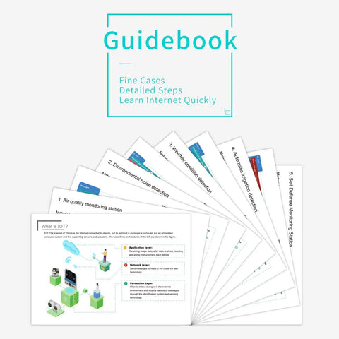 Guidebook for IoT Cool Microbit Sensor Starter Kit With Octopus Series Sensors And WiFi Module RTC Timing Cloud Data Environment