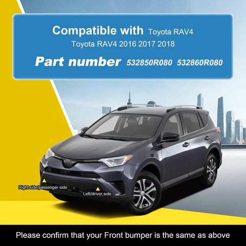 Toyota RAV4 Front Bumper Tow Hook Cover Matte Black Right Side Replacement For 2016 2017 2018 Models car compatibility