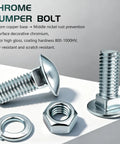 Heavy Duty Carriage Bumper Bolt Kit 7/16-14 X 1-1/4 Round Head Bolts for Ford Front and Rear Bumpers displayed on a surface