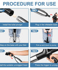 Procedure for use of the Auto Air Pressure Plunger for clearing stubborn clogs in sinks and toilets.