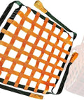 Rock Solid Heavy Duty Hoisting Lifting Cargo Net For Material Handling Built From Dense Weave Polyester with four straps.