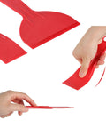 Six Pack Plastic Putty Knife Set With 1.5 To 6 Inch Flexible Solvent Resistant Scrapers for spackling and painting