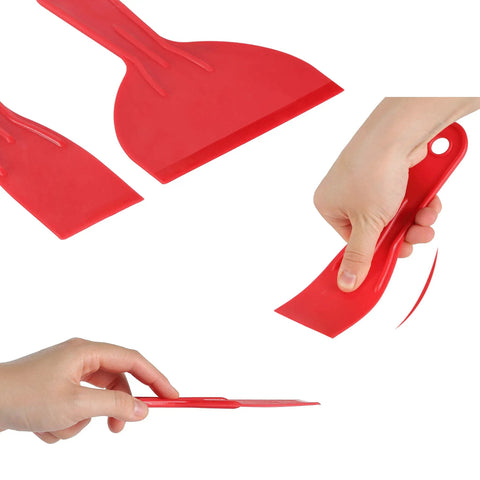 Six Pack Plastic Putty Knife Set With 1.5 To 6 Inch Flexible Solvent Resistant Scrapers for spackling and painting