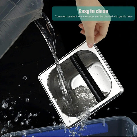 Stainless Steel Espresso Knock Box With Rubber Bar For Easy Coffee Grounds Disposal And Storing Under Most Espresso Machines