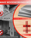 Comparison of woodworking with and without All In One Pro Grade Router Jig For Woodworking A 4 In 1 Aluminum Circle Cutter Groove Bracket