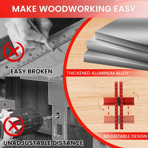 Comparison of woodworking with and without All In One Pro Grade Router Jig For Woodworking A 4 In 1 Aluminum Circle Cutter Groove Bracket