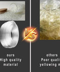 Comparison of our high-quality clear polyurethane tube and poor quality yellowing material