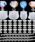 Straight Fire Diy Resin Cabinet Knob Mold Kit For Making Custom Epoxy Drawer Pulls With Polygonal Styles Plus Twenty Four Bases And Thirty Millimeter Screws Gonna Elevate Your Workspace, including colorful gem-like knobs and silicone molds.