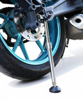Portable Universal Motorcycle Wheel Lift Stand for Easy Tire and Chain Maintenance supporting motorcycle wheel