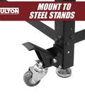 Legit Heavy Duty Retractable Caster Kit For Workbenches And Workshop Tables With Durable Urethane Wheels and locking mechanism.