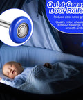 24 Pack Nylon Garage Door Rollers 1.8 Inch Replacement Wheels For 2 Inch Track Blue With 4.7 Inch Stem Ultra Quiet Bearings
