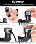 Diagram showing installation steps for Astrophotography Camera For Beginners With 7.05MP IMX415 Sensor 1.25 Inch USB 3.0 CMOS Telescope Camera No Fuss Setup Plug And Play Real Time Viewing Low Light Enhancement MJPG Video Electronic Eyepiece For Sky Watching And Planets.