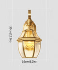 Modern Retro Copper Wall Lamp Sconce For Bedroom And Hallway Wall Mounted Light Fixture With Built Tough All Copper Cast Body dry rated 32cm height.