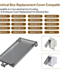 One Gang Vertical Recessed Outdoor Electrical Outlet Box Replacement Cover Featuring Clear Weatherproof Lens Compatible With Type 3R In Use Boxes.