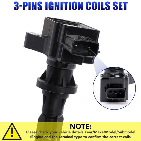 Close-up of Mazda Ignition Coils Four Pack connector detail, LCWRGS ignition coil set for Mazda 3, MX5, CX7 2006-2013