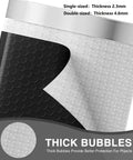 Black Bubble Mailers 6x10 Inch 100 Pack Padded Envelopes with 6x9 usable size showing thick bubble cushioning.