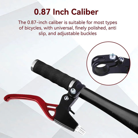 Universal Aluminum Alloy Bike Brake Levers For Mountain Road And BMX Ready To Ride, V Brake Compatible, 2.2cm Diameter, Red
