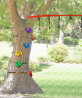 3 Pack Ninja Monkey Bars Obstacle Course Set With Wood And Rope Trapeze Swing Attachments 250 Lb Capacity on tree setup