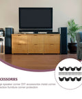 Built To Last Heavy Duty Corner Protectors For Stage Speakers And Furniture Guards Black Metal Edge Protectors eight piece set