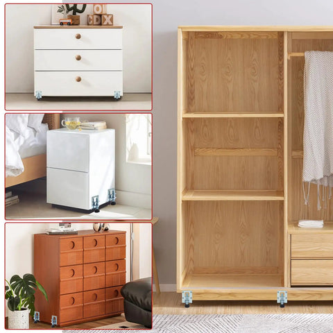 4 Pack 2.36 Inch Adjustable Furniture Leveling Feet Heavy Duty L Shaped Leveler Legs on cabinets and wardrobe.