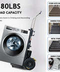 Heavy Duty Electric Stair Climbing Hand Truck With Mighty 1500W Motor And Rock Solid 880 Lb Capacity For Easy Moving Of Keys Or Copiers with washing machine.