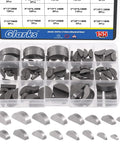 Woodruff Key Set, 17 Sizes, 155-Piece Carbon Steel Semi Circular Keys For Fasteners, Machinery And Auto Projects, Metric Kit