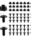 Heavy Duty Black Three Prong T Nuts And Eight Thirty Two By Five Sixteenths Screw Kit For Gun Holsters Kydex Leather And Wood Rock Solid Mounting Hardware Tough As Nails Badass Secure Gear Replacement components layout.