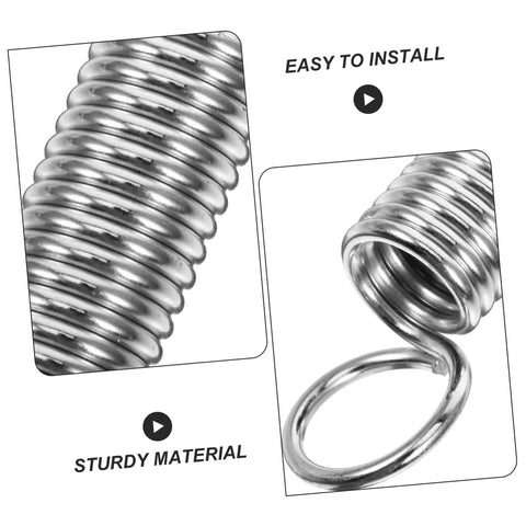 Two Pairs Of Heavy Duty Extension Spring Kits For Micro Tiller Offer Super Easy Swap Stable Support And Optimal Safety With Broad Compatibility Across Various Agricultural Machines For A Smooth Farming Ride, silver steel springs