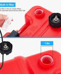 Portable 6 Gallon 24L Marine Fuel Tank With 9.8 Foot Hose showing built-in filter and dual venting cap system