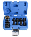 Open blue case of All In One Wheel Stud Fix And Re Threader Kit For Cars And Light Vans With M12 1 25 M12 1 5 And M14 1 5 Dies