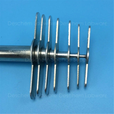Top Shelf Rubber Stopper Hole Puncher 7 Piece Set Workhorse Metal Rubber Plug Cutter rig close-up showing steel cutters for lab use.