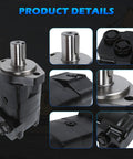 Direct Drop-In Hydraulic Motor for Eaton Char-Lynn 2000 Series, close-up of 2 bolt flange mount and cast iron body