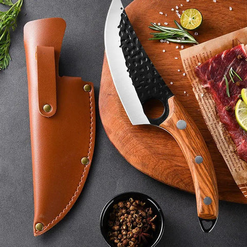 Leather Knife Sheath For Japanese Knives And Chef Knives And Boning Knives Durable Portable Knife Holder Bag For Camping