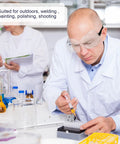 Scientist wearing 50 Pairs Safety Goggles Anti Fog Anti Scratch Eye Protection Clear Lens Lightweight Eyewear For Science Lab Chemistry