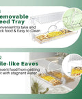Clear Window Bird Feeder With Strong Suction Cups For Outdoors Watch Birds Up Close From Inside Your Home, No Fuss Transparent Bird House With Removable Seed Tray and Drainage Design