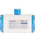 Straight Fire Double Acting Pneumatic Actuator With Precision Control Air Cylinder For Aluminum Valve Damper No Sweat Install And Smooth 90 Or 120 Degree Rotation Built Tough For High Octane Workshop Life, front view with model details.