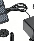Sun Powered Pond Pump Kit With 1.5W Silent Motor, 200L High Flow Rate, Outdoor Fountain System components close-up
