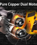 Cordless Wire Threading Tool With Lithium Battery Dual Motor Stringing Machine showing dual copper motors for wiring tasks.