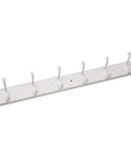 27 Inch Wall Mount Coat Rack With 6 Hooks In Pure White Heavy Duty Hat Rack For Foyer Or Entryway A Solid Organizer For Coats Towels