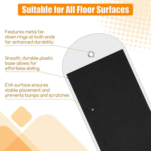 No Sweat Heavy Duty Appliance Movers With Non Scratch Glide Mat Pad featuring durable plastic base and EVA surface for stability.