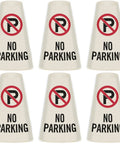 No Parking Reflective Cone Sleeve 6-Pack Turns Any Cone Into A Portable Sign With 360 Degree Visibility And 3-Side Print